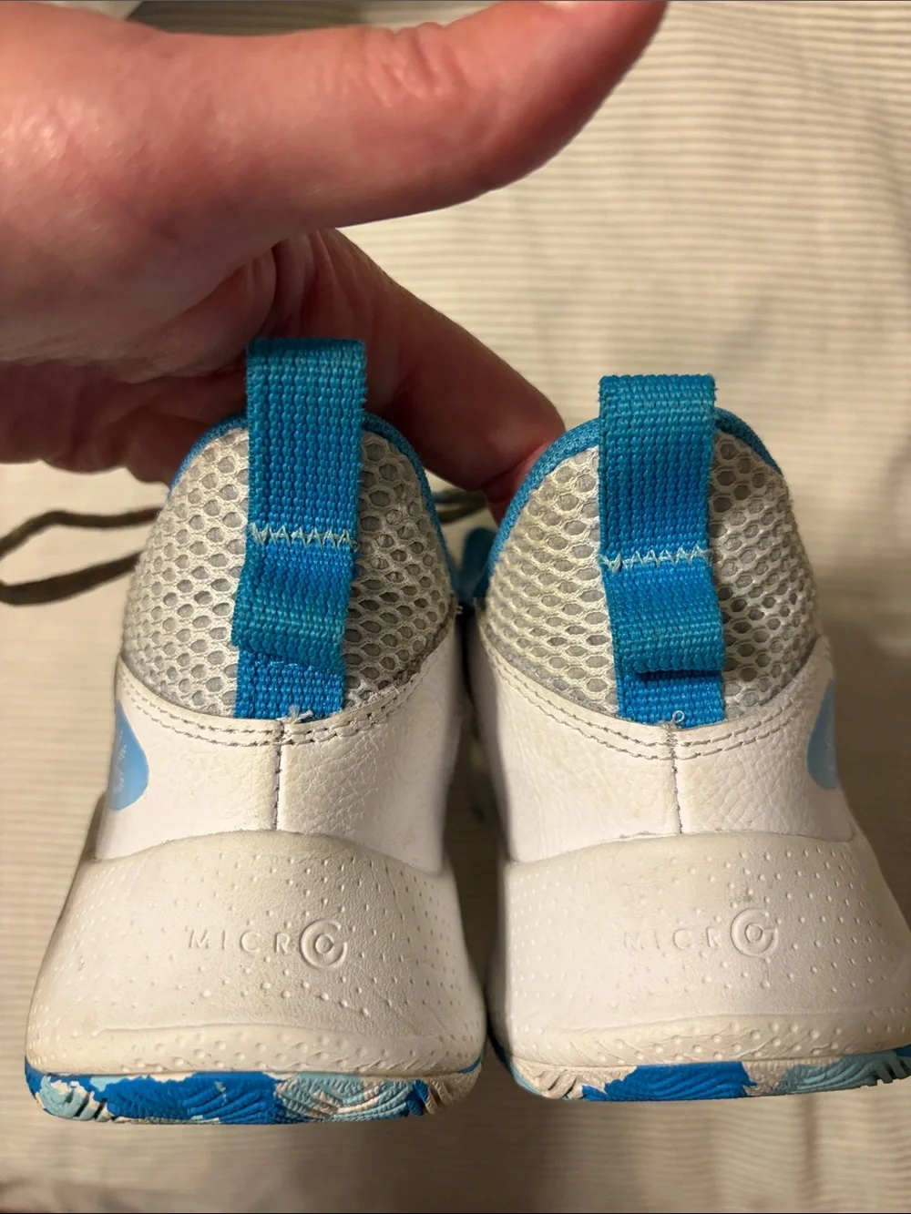 Under Armour Curry 3Z 24 Kids Basketball Shoes White Sky Blue Size 13
